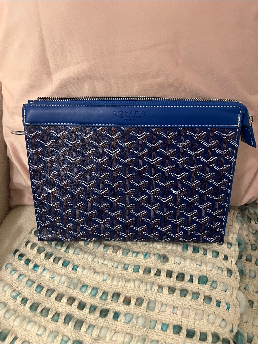 INSPIRED Blue Patterned Crossbody Set with Wristlet - Picture 10 of 10